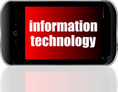 Mesaj bilgi teknolojisi. İş konsepti. Ayrıntılı modern akıllı telefon