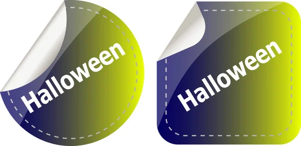 Happy Halloween Ronde Stickers Set — Stockfoto