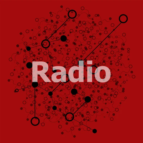 Texto Radio Concepto Negocio Fondo Abstracto Con Puntos Líneas Conexión —  Fotos de Stock