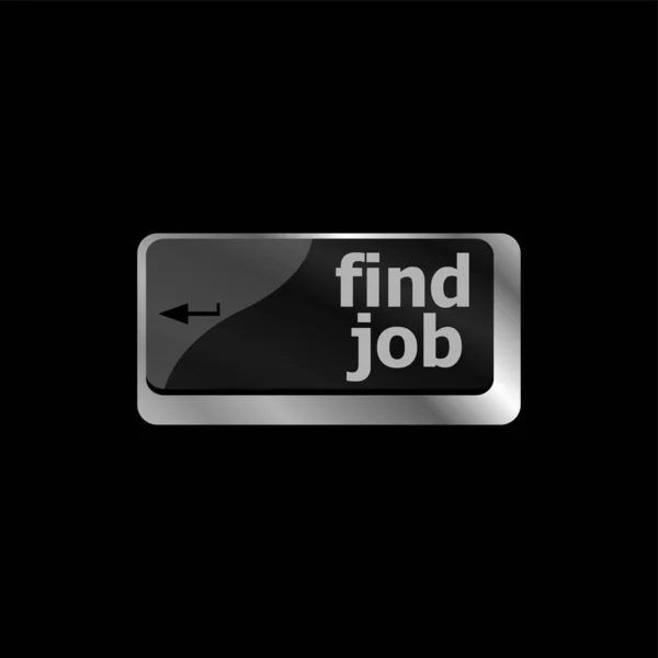 Procura Emprego Internet Botão Jobs Teclado Computador — Fotografia de Stock