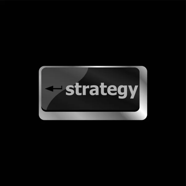 Botón Estrategia Teclado Del Ordenador — Foto de Stock