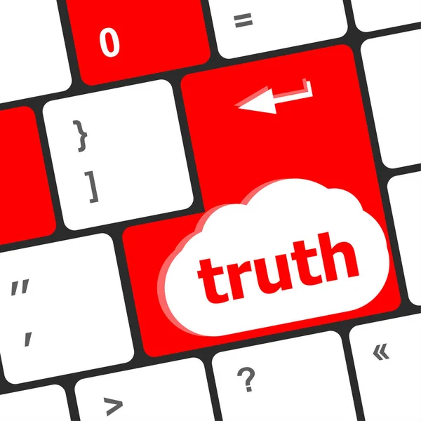 Truth Taste Auf Der Computertastatur Geschäftskonzept — Stockfoto