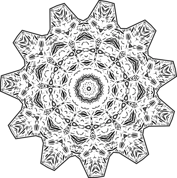 Modello Ornamentale Diwali Mehndi Mandala Hennè Indiano Disegno Disegno Del — Vettoriale Stock