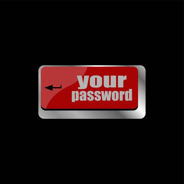 Pulsante Password Sulla Tastiera Concetto Sicurezza — Foto Stock