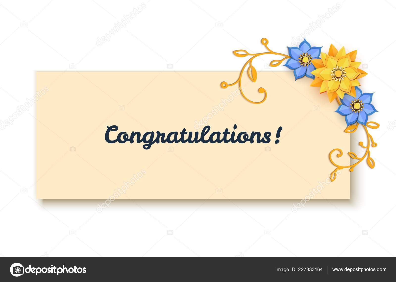 Paper Cut Design With Flower Composition On Sheet Beautiful