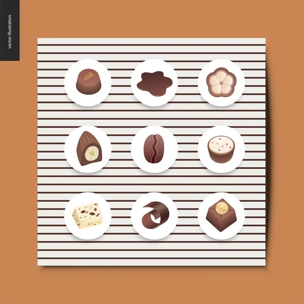 Simple things - chocolate — Stock Vector