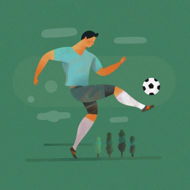 Futbol oyuncu illüstrasyon