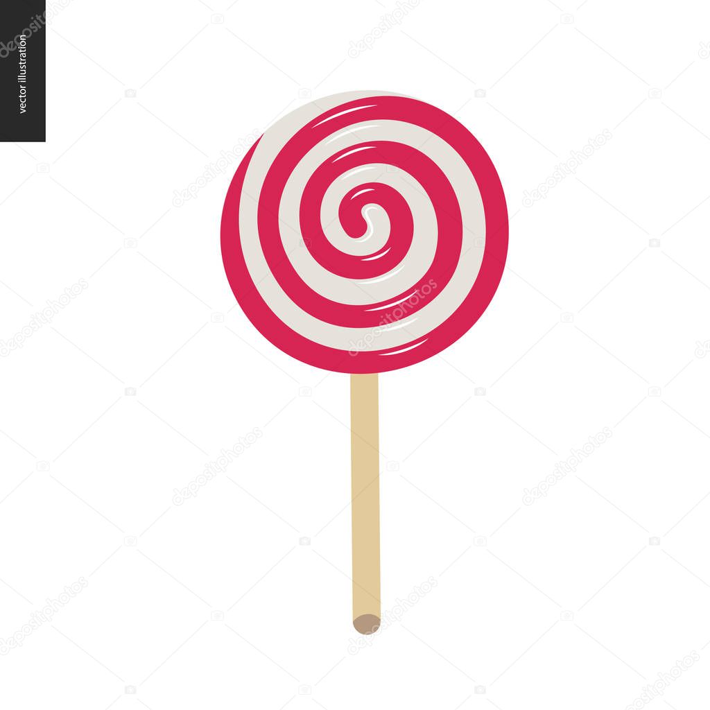 Lollipop - red and white spiral candy