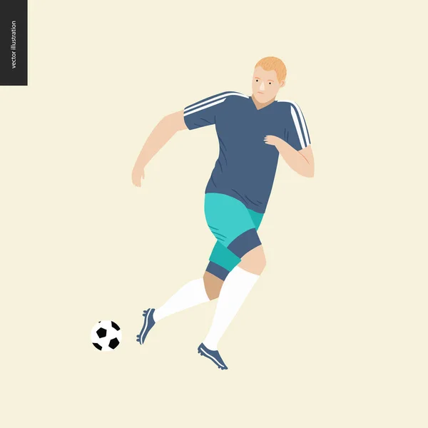 Ευρωπαϊκό Ποδόσφαιρο, παίκτης ποδοσφαίρου — Διανυσματικό Αρχείο