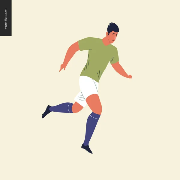 Ευρωπαϊκό Ποδόσφαιρο, παίκτης ποδοσφαίρου — Διανυσματικό Αρχείο