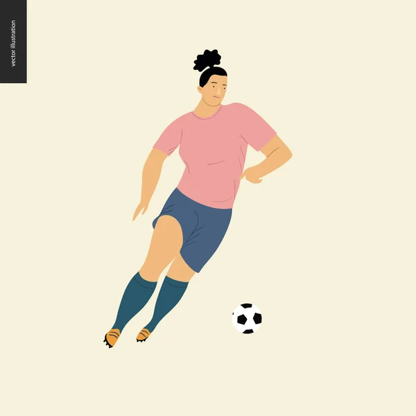 Europäischer Frauenfußball, Fußballerin — Stockvektor