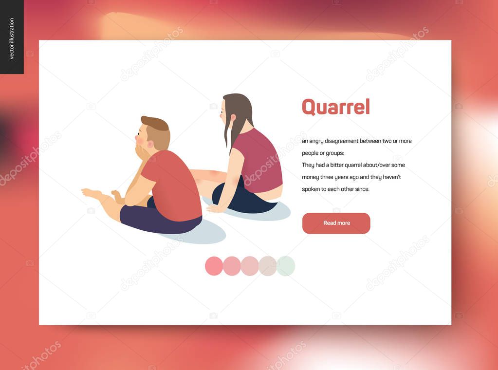 Quarrel vector concept illustration