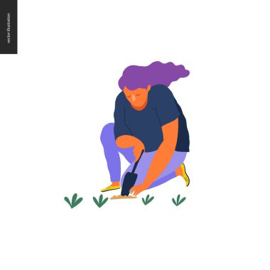 İnsanlar yaz bahçe