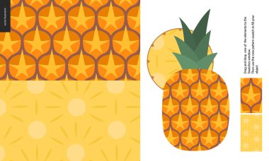 Gıda desenleri, meyve, ananas