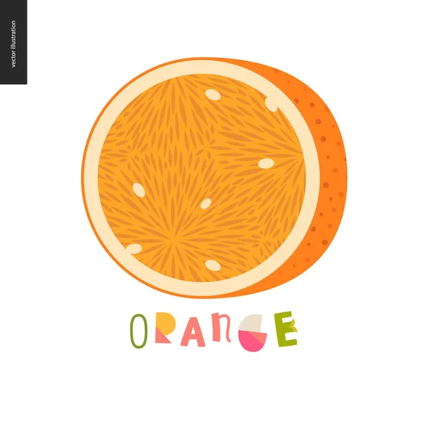 Motifs alimentaires, fruits, orange — Image vectorielle