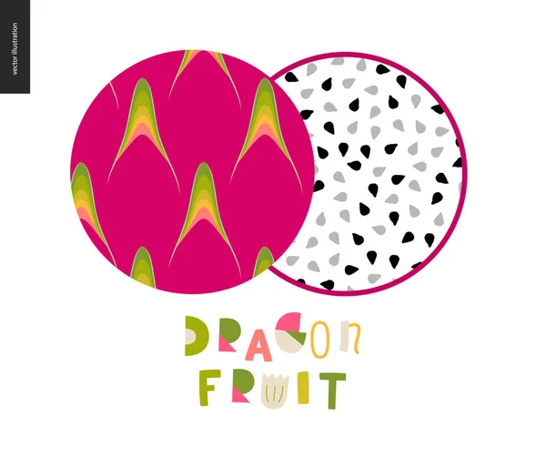 음식, 과일, dragonfruit — 스톡 벡터