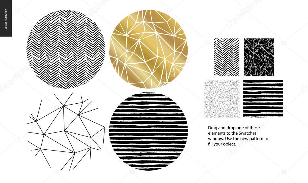 Hand drawn Patterns - rounded