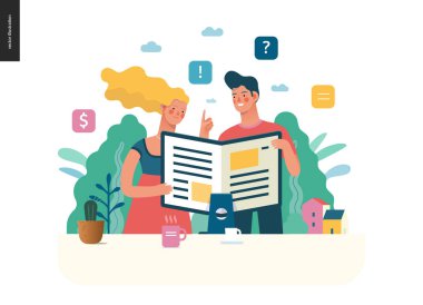 İş serisi - makaleler, web şablonu