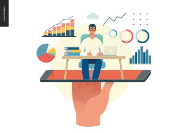 İş serisi - uzman online danışmanlık web şablonu