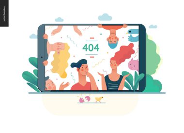 İş serisi - 404 hata web şablonu