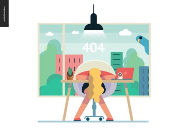 İş serisi - 404 hata web şablonu