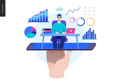 İş serisi - uzman online danışmanlık web şablonu