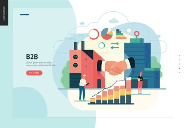 İş serisi - b2b. işletmeler için web şablonu