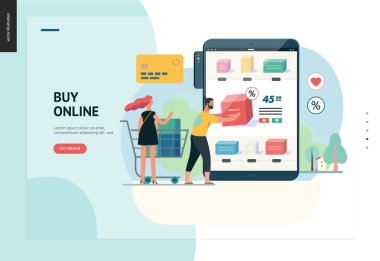 İş serisi - online alışveriş web şablonu satın