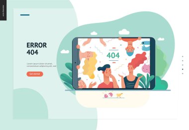 İş serisi - 404 hata web şablonu