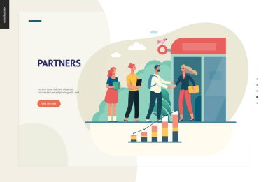 İş serisi - ortaklar şablonu web