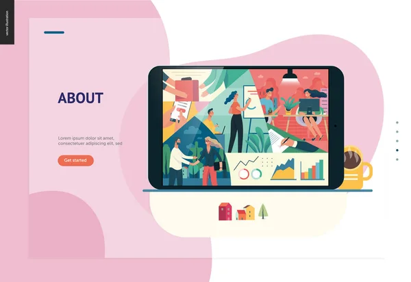 İş serisi - firma, office yaşam web şablonu hakkında