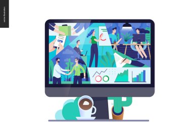 İş serisi - firma, office yaşam web şablonu hakkında