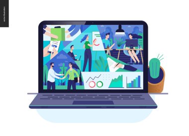 İş serisi - firma, office yaşam web şablonu hakkında