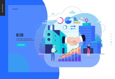 İş serisi - b2b. işletmeler için web şablonu