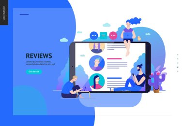 İş serisi - Yorumlar, web şablonu