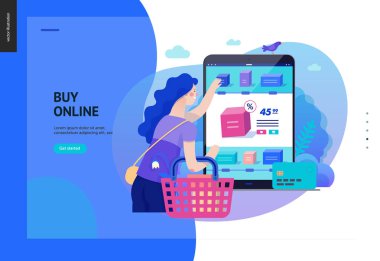 İş serisi - online alışveriş web şablonu satın