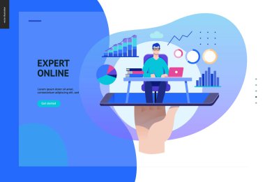 İş serisi - uzman online danışmanlık web şablonu
