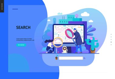 İş serisi - arama sayfası web şablonu