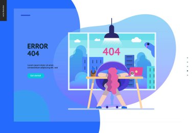İş serisi - 404 hata web şablonu