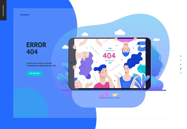 Üzleti sorozat - hiba 404 web sablon — Stock Vector