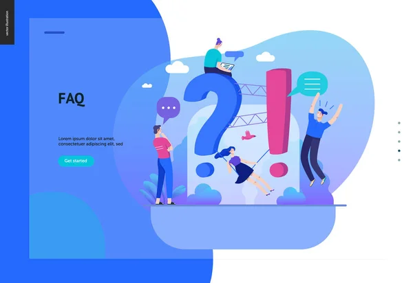 Serie Business - FAQ web template — Vettoriale Stock