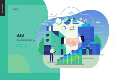 İş serisi - b2b. işletmeler için web şablonu