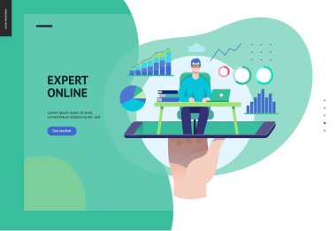 İş serisi - uzman online danışmanlık web şablonu