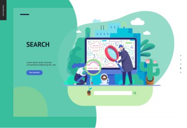 İş serisi - arama sayfası web şablonu