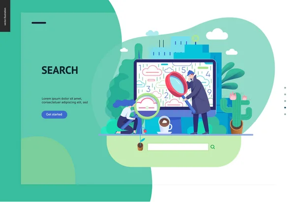 検索ページ web テンプレート ビジネス シリーズ — ストックベクタ