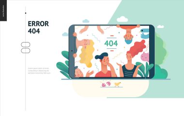 İş serisi - 404 hata web şablonu