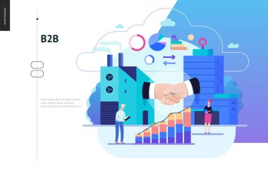 İş serisi - b2b. işletmeler için web şablonu