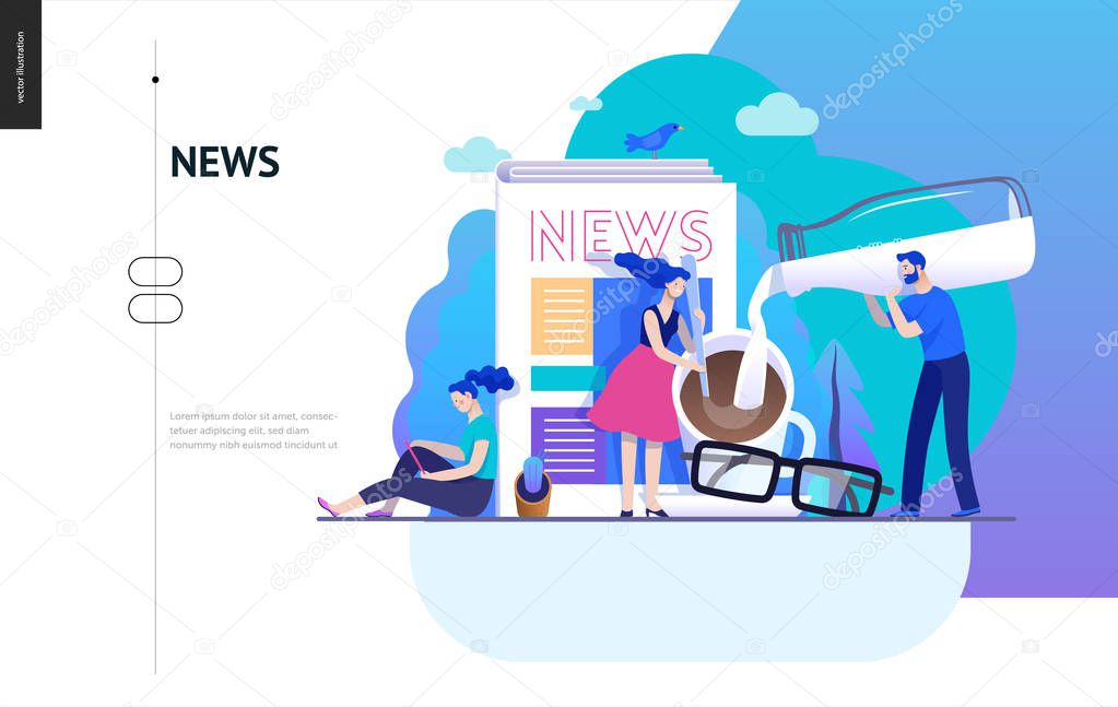 Business series - news or articles, web template