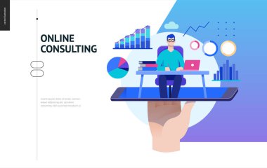 İş serisi - uzman online danışmanlık web şablonu