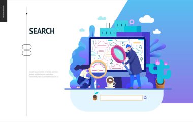 İş serisi - arama sayfası web şablonu